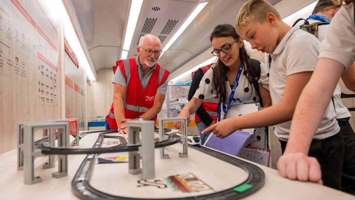 Touring Railway 200 train arrives in Blackpool