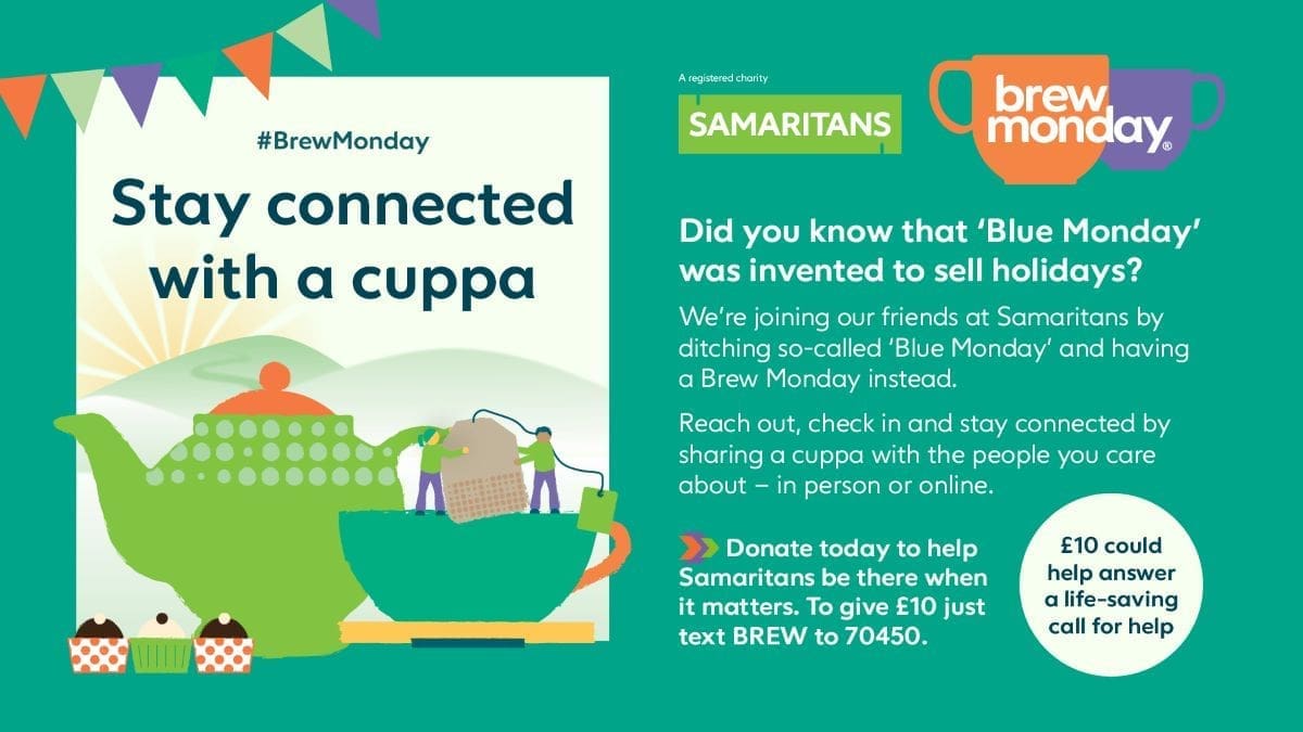Rail industry backs Samaritans Brew Monday campaign