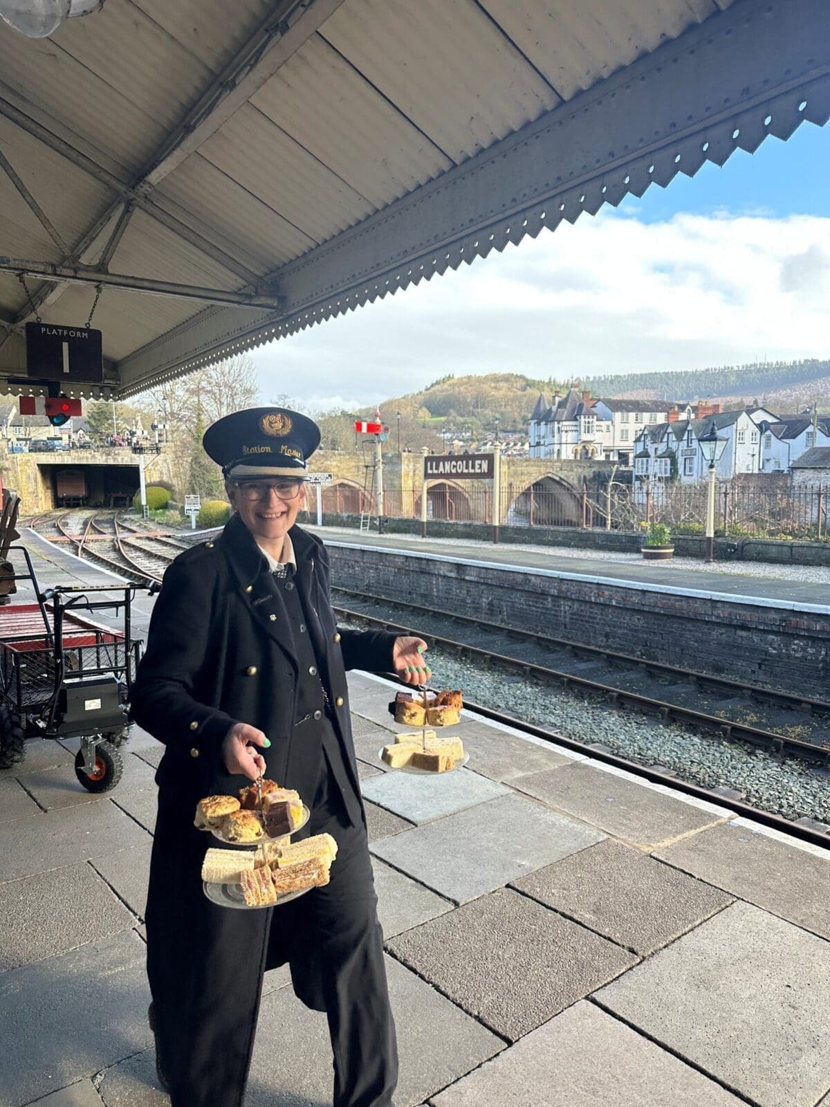 Mandy Towers is the Station Master at Llangollen Station and always assists with the popular afternoon teas.