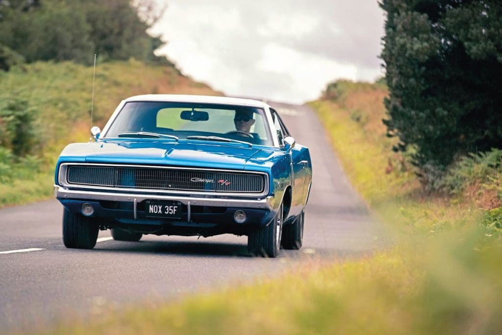 Dodge Charger on the road.
