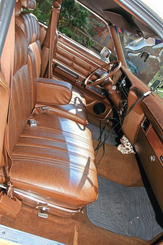 Leather seats of 1978 Ford Country Squire