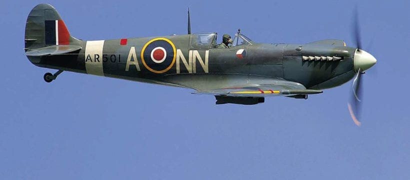 AR501 wearing its authentic 312 (Czech) Squadron paintwork making one of its regular appearances at Old Warden before going in for its major restoration. All Nick Blacow