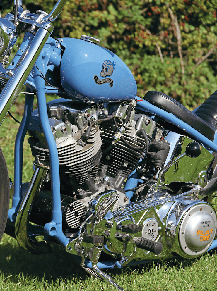 Check out this rad Shovelhead with custom Springer by @theboneorchardcycles  Tough As nails #choppers #choppershit #chopitbulditrideit #sp