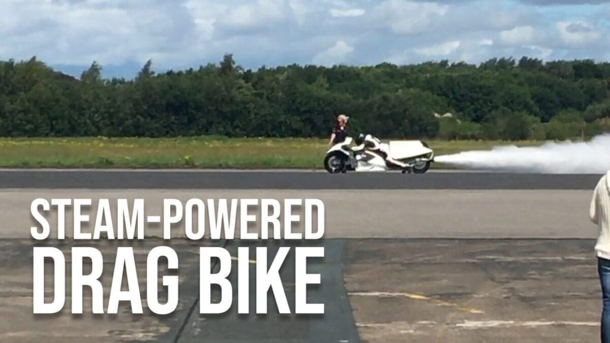 VIDEO: Steam-Powered Drag Bike