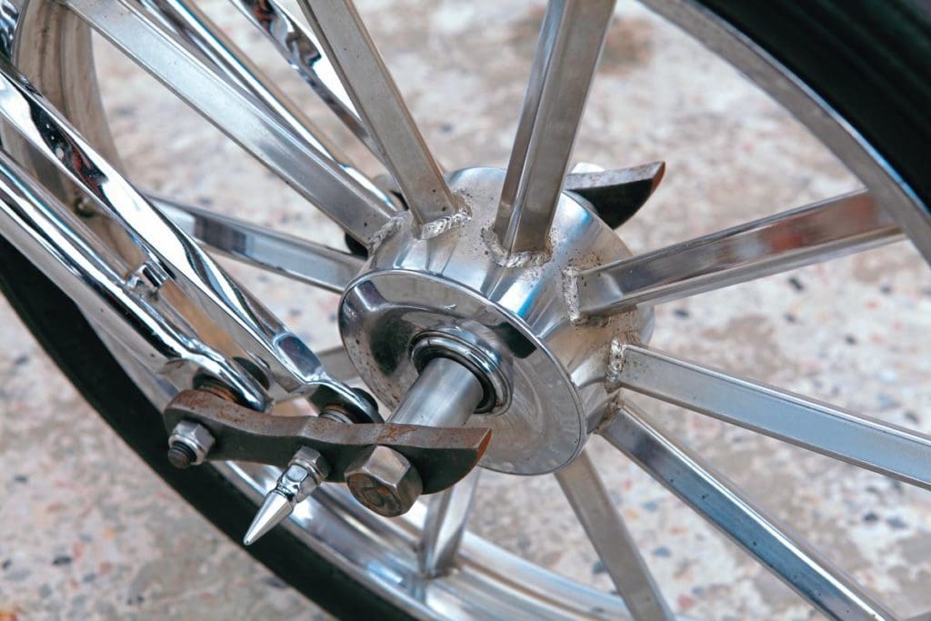 Close up of the wheels.