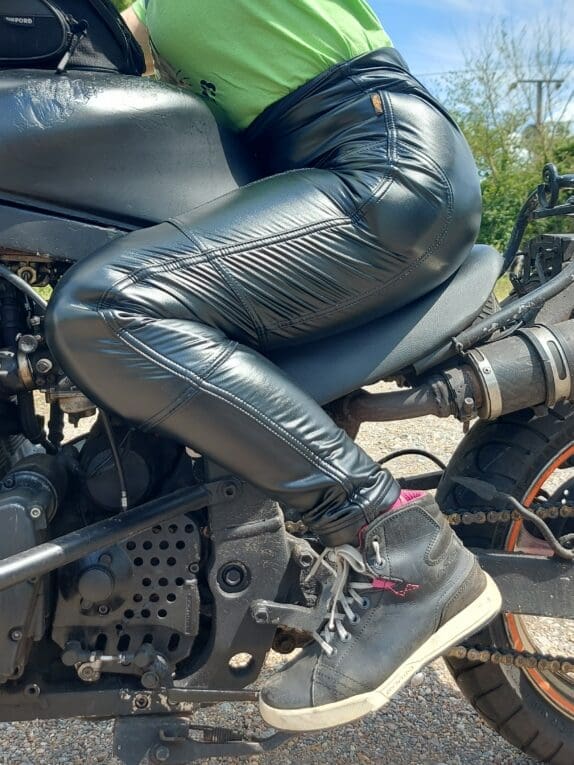 Recommended: Roadskin Freya leather-look leggings