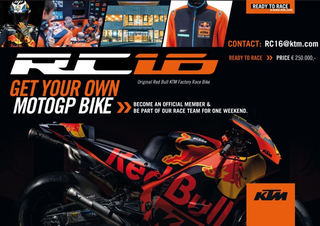 Buy a KTM RC16 MotoGP bike