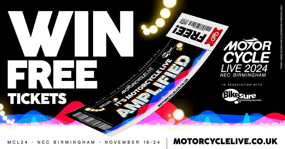 Win 10 free tickets to Motorcycle Live Amplified worth over £200!