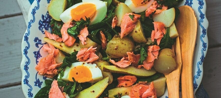 New Potatoes & Hot Smoked Salmon Salad