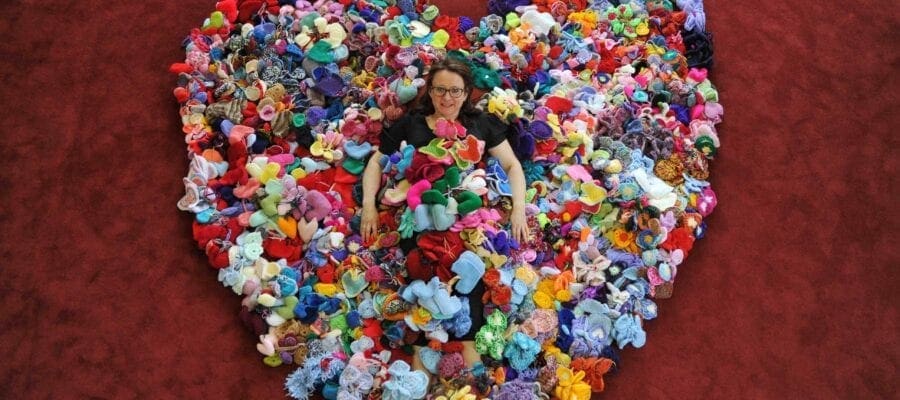 20,000 knitted hearts destined for Malvern show garden this spring