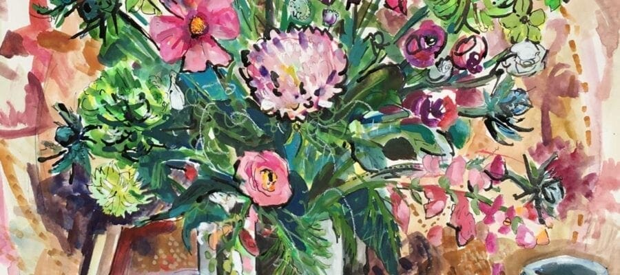 Chrysanthemum Still Life by Clare Arbuthnott