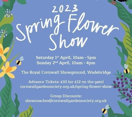 Cornwall Spring Flower Show April 1-2 2023