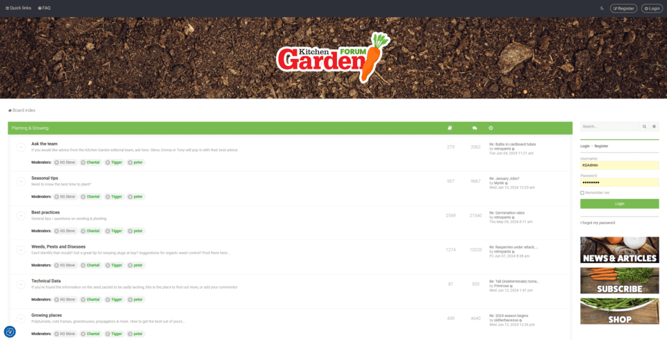 Kitchen Garden Forum