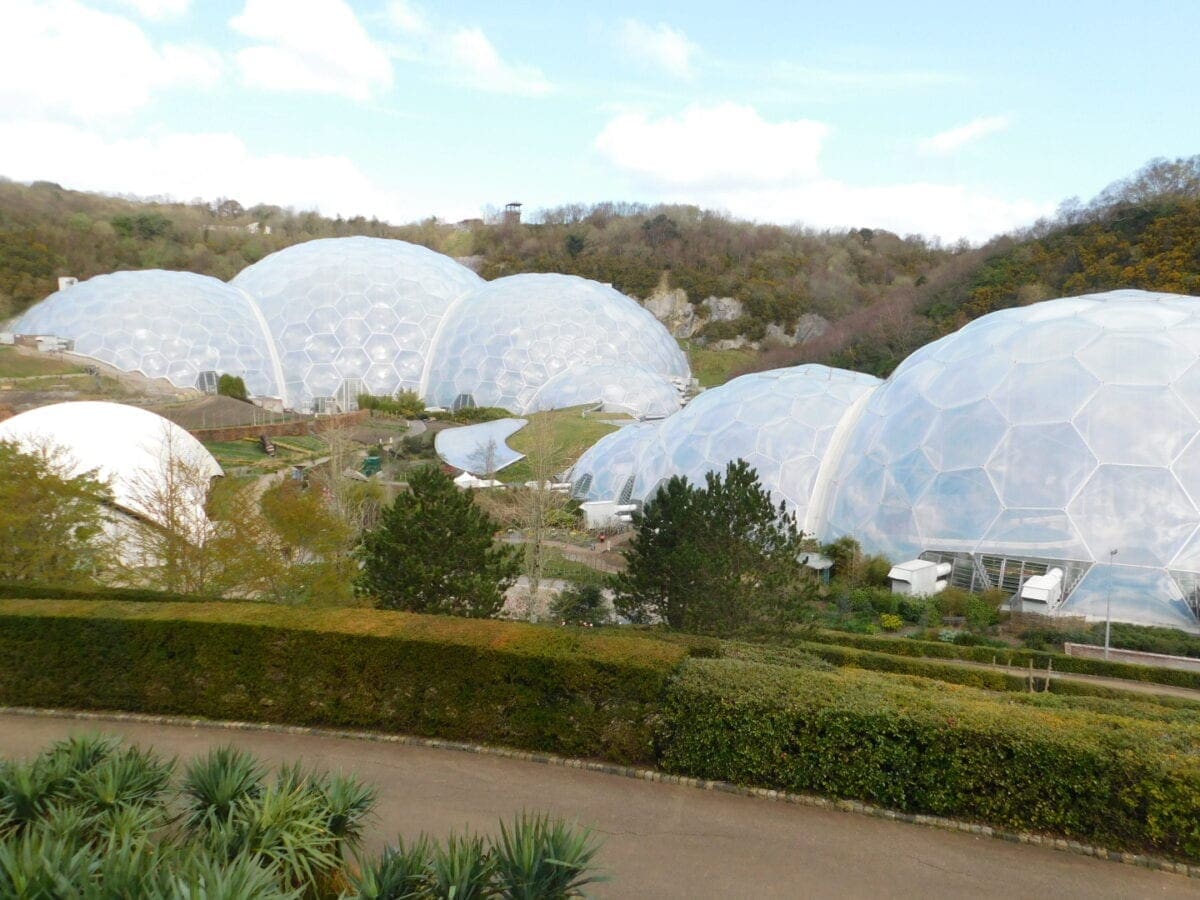 The Eden project's iconic biomes