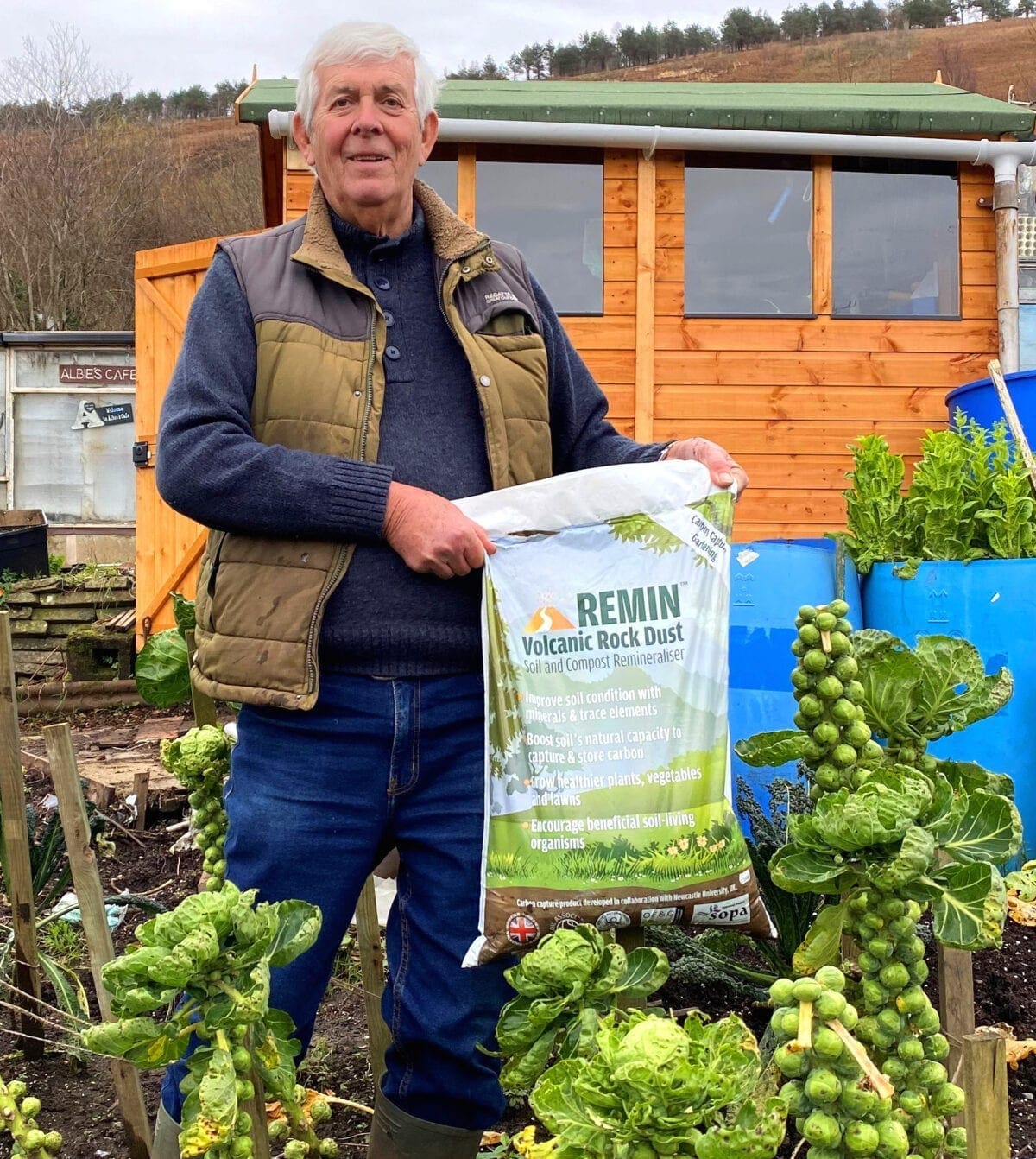 Terry Walton is a convert to the benefits of using rock dust to grow healthy veg