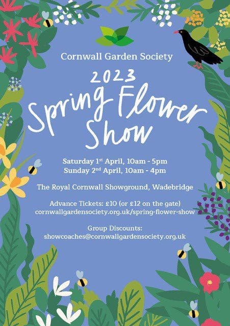 Cornwall Spring Flower Show April 1-2 2023