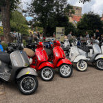 scooters lined up