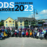 Mods Tramore Gathering 2023 scooters and crowd