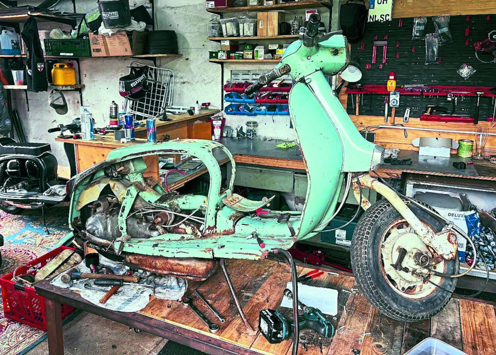 A four-week Lambretta custom build inspired by NASCAR racer Sheldon Creed and his race number 216.