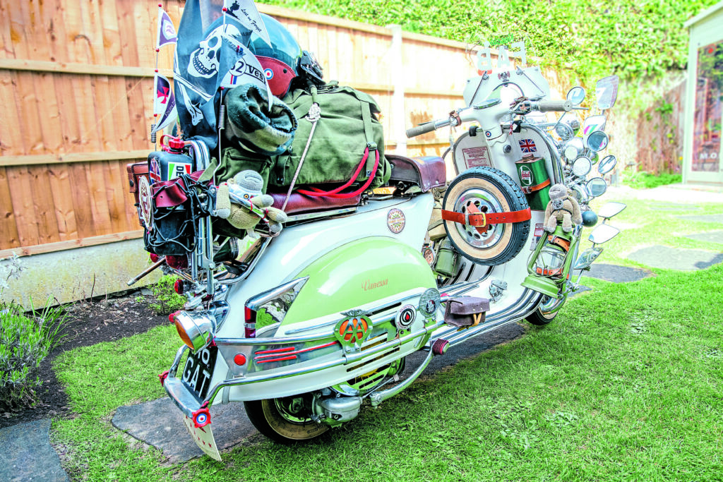 Ray Butler and his mod-style scooter