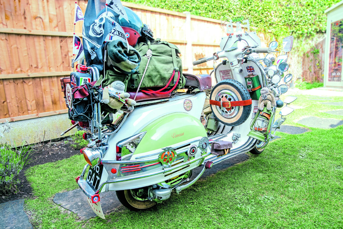 Ray Butler and his mod-style scooter