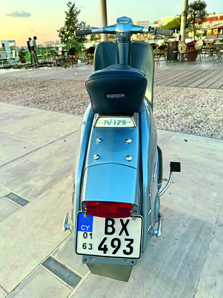 Elias Kyriakides from Paphos, Cyprus, and his grandfather’s Lambretta TV175