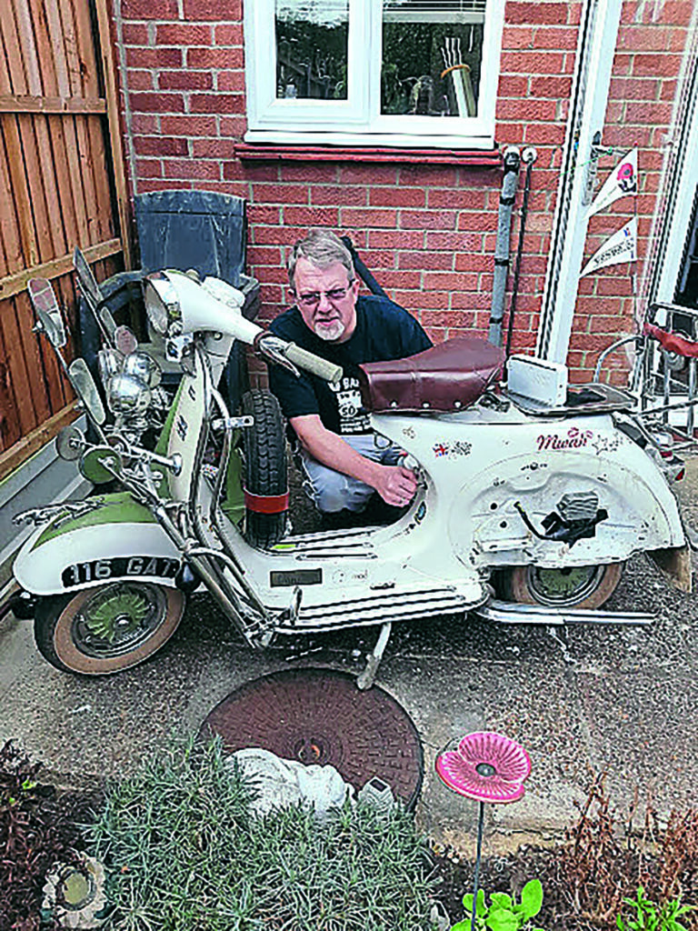 Ray Butler and his mod-style scooter
