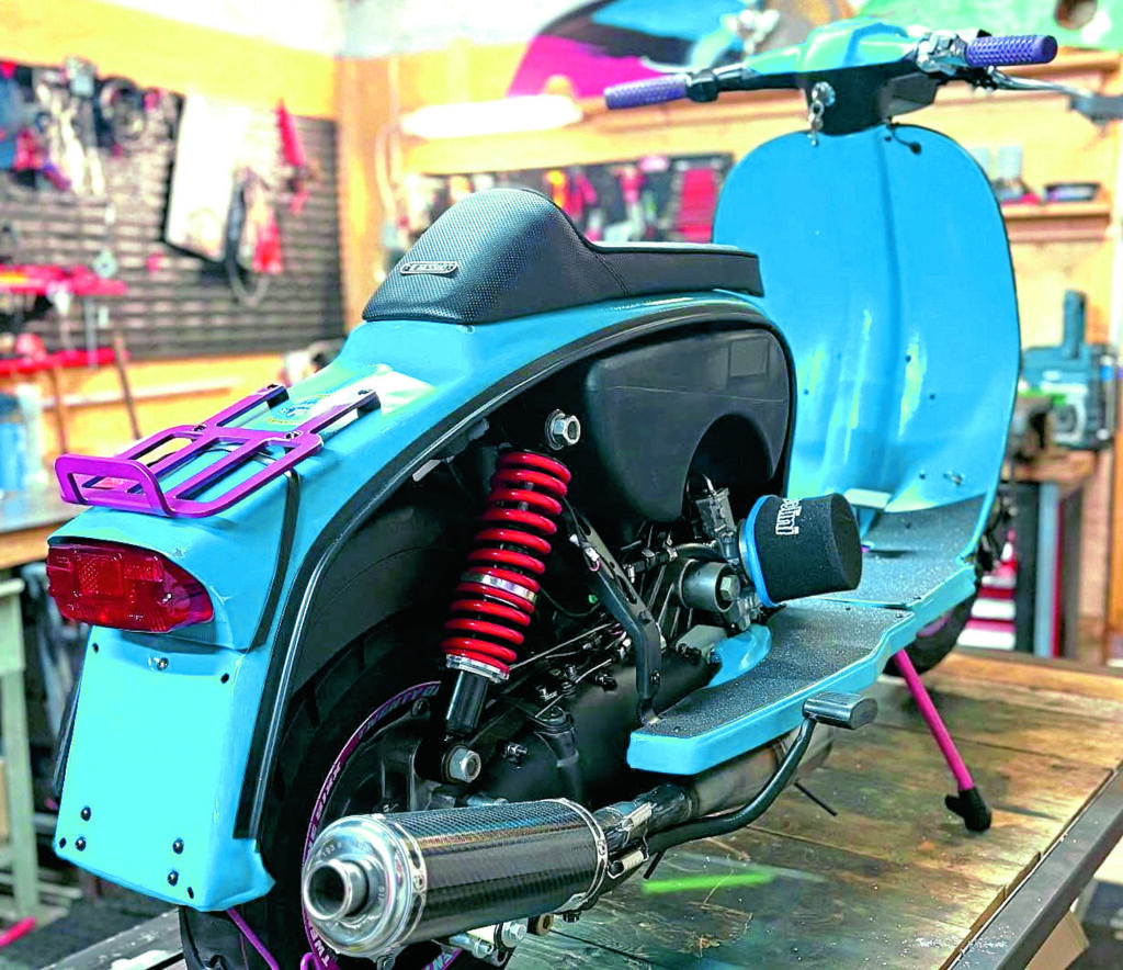 A four-week Lambretta custom build inspired by NASCAR racer Sheldon Creed and his race number 216.