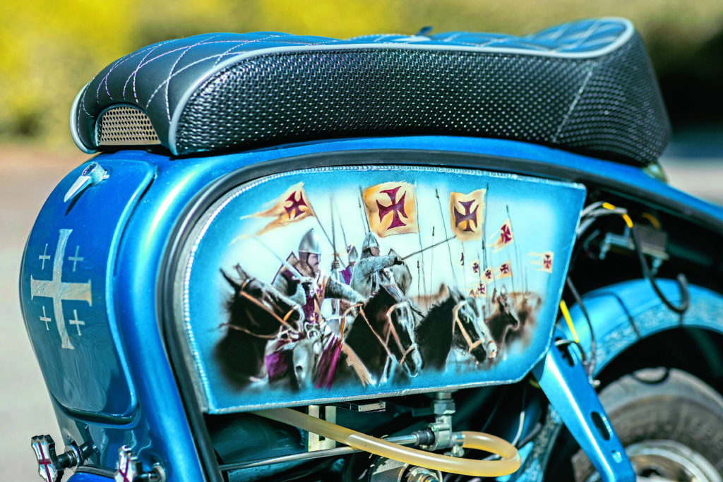 Long range fuel tank boasts Colin's artwork