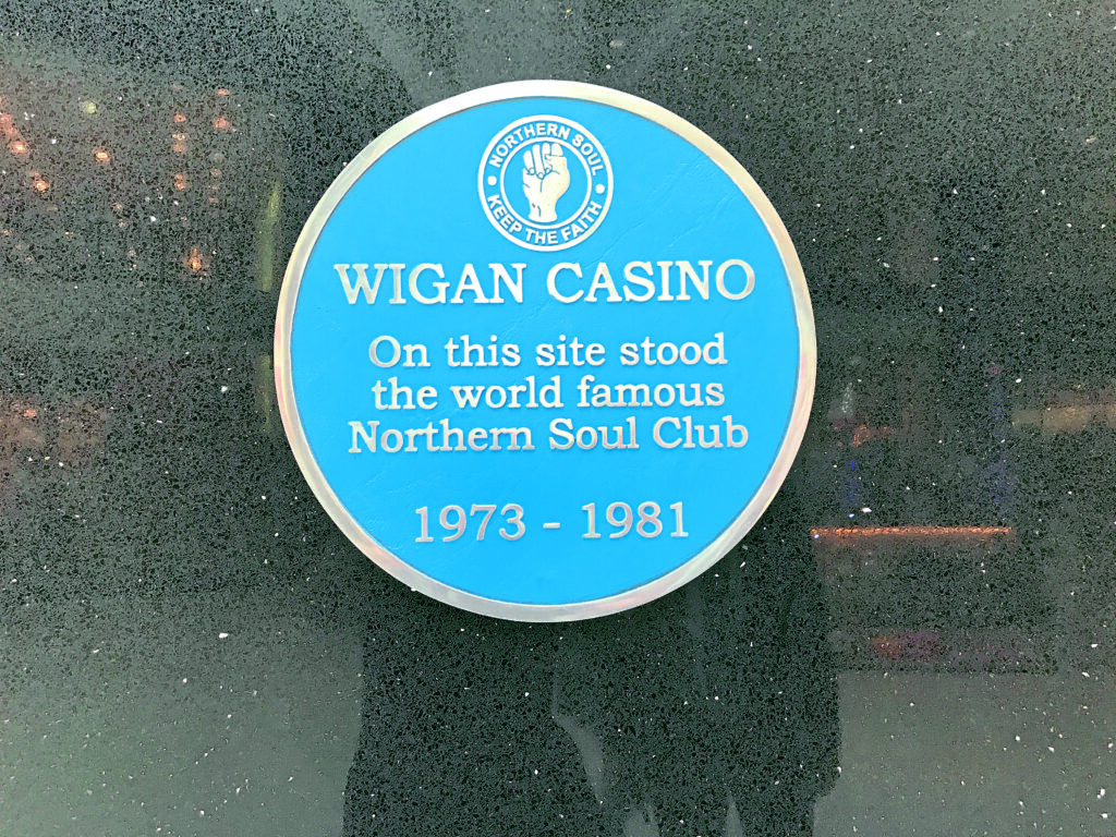 Wigan Casino plaque.