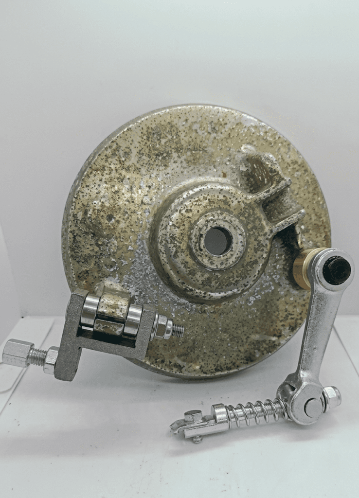 The upgraded front brake kit for all Lui and Vega models, from the guys at Cambridge Lambretta.