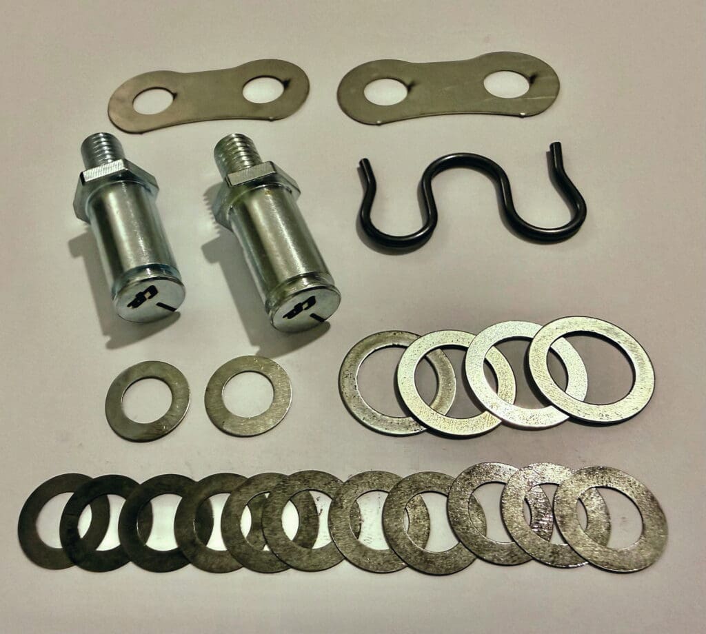 Sticky’s eccentric brake pin kit.