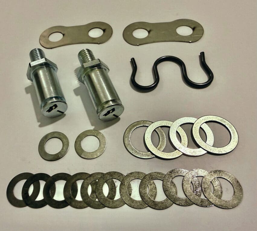 Sticky’s eccentric brake pin kit.