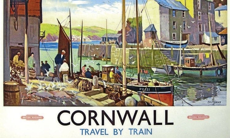 Plain sailing for Cornwall railway poster as it sells for £3600