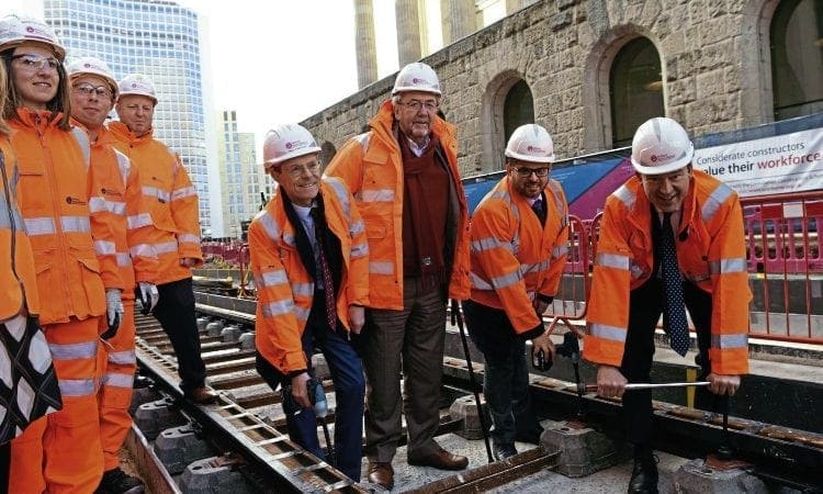First tracks laid on extension in Birmingham city centre