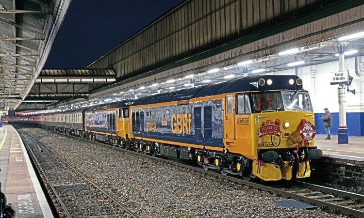 Class 50s unveiled in GB Railfreight livery