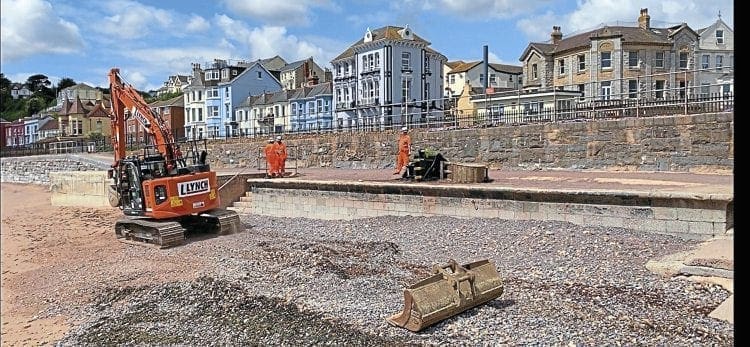 Dawlish sea wall rebuild begins