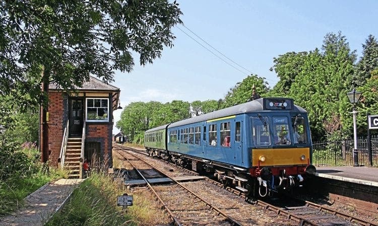 Rare trip for ‘spruced-up’ East Somerset two-colour DMU