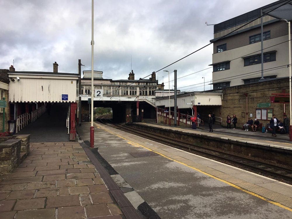 Keighley station platform.