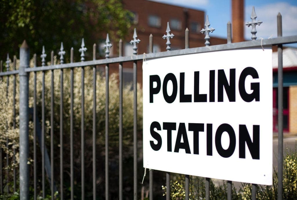 Election 2019, image of a polling station.