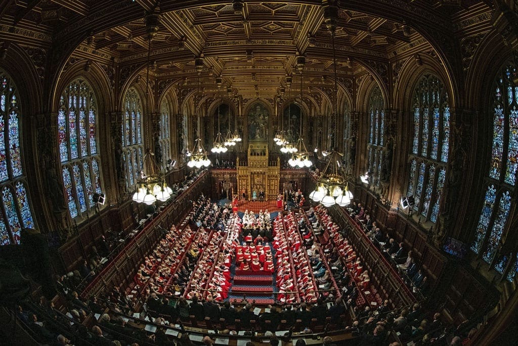 Scene at the Queen's Speech