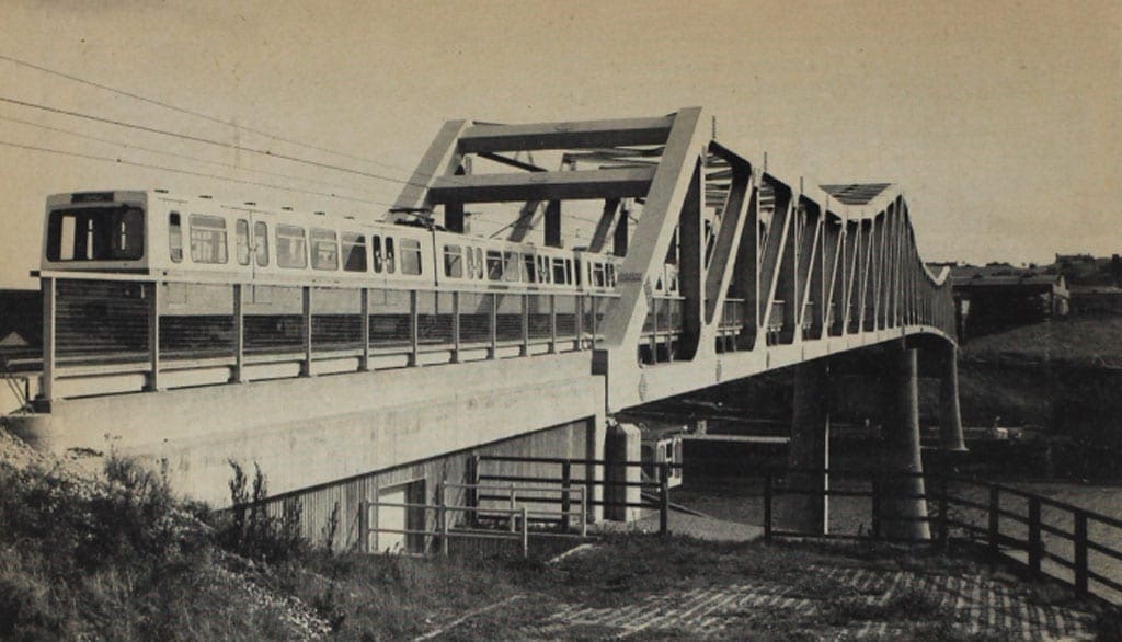  Photo: The Railway Magazine. The Queen Elizabeth Bridge carries the Metro over the Tyne between Newcastle and Gateshead. 