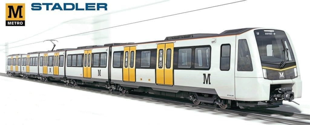 Photo: Stadler. Design for new Tyne and Wear fleet