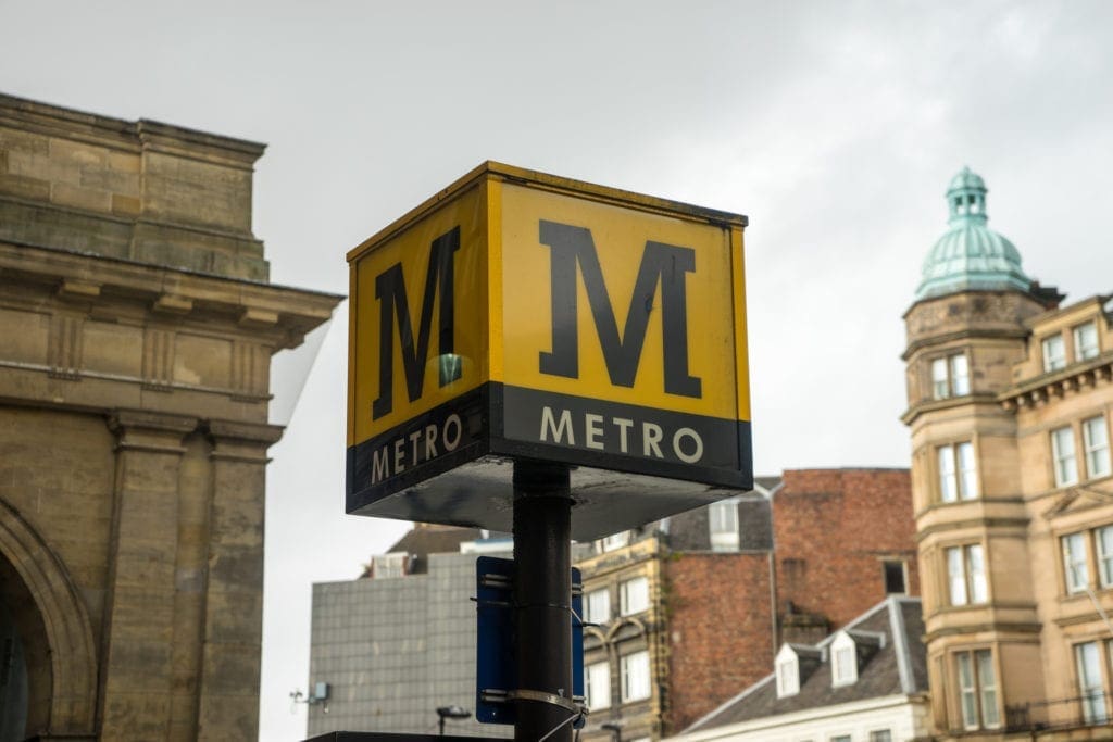 Metro sign post