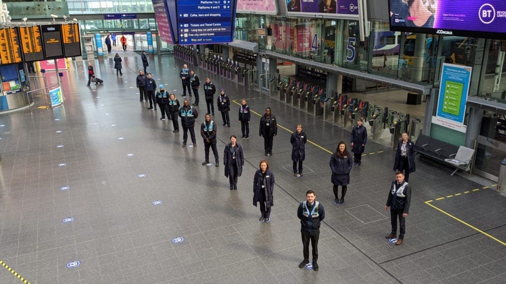 Manchester Piccadilly station launch new social distancing guides