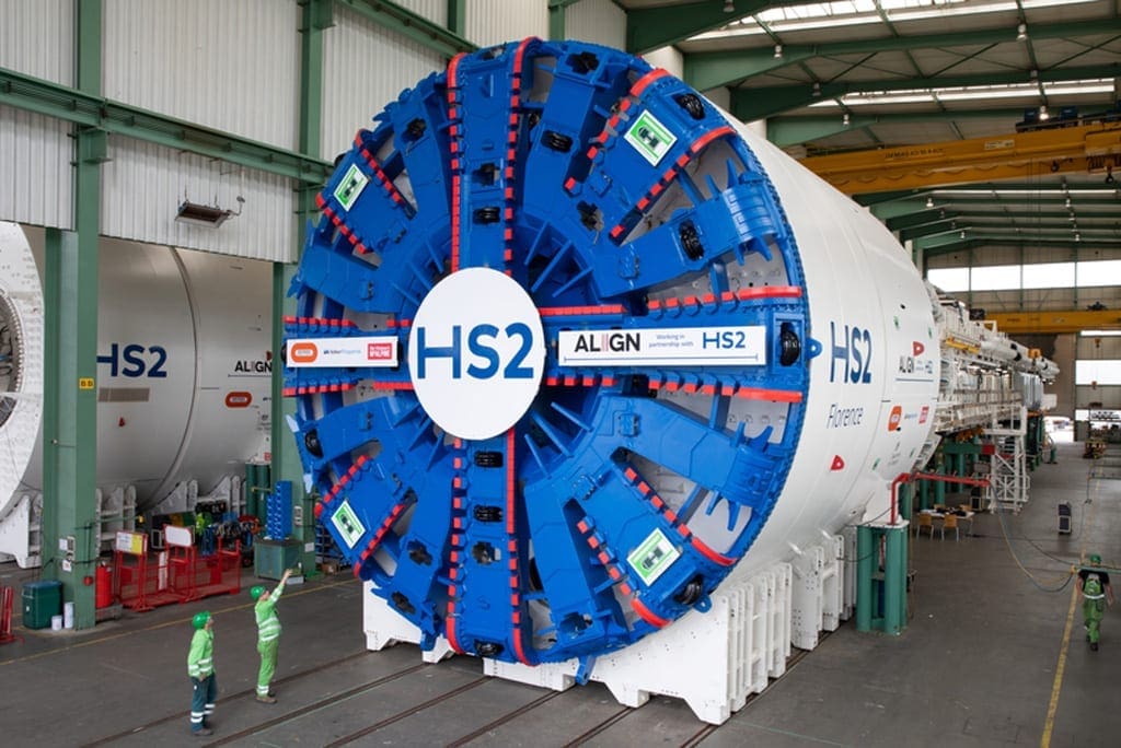 Another angle of the HS2 Tunnel Boring Machines