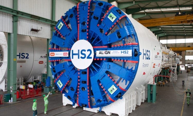 HS2’s first giant tunnelling machines arrive in the UK