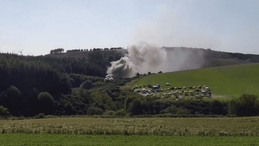 The scene near Stonehaven. Photo: STV News