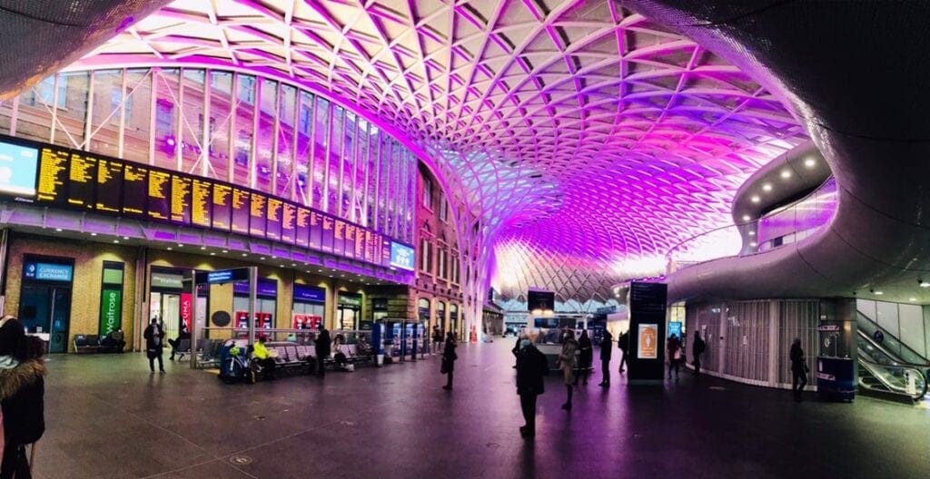 Rail landmarks light up purple to celebrate disabled people 