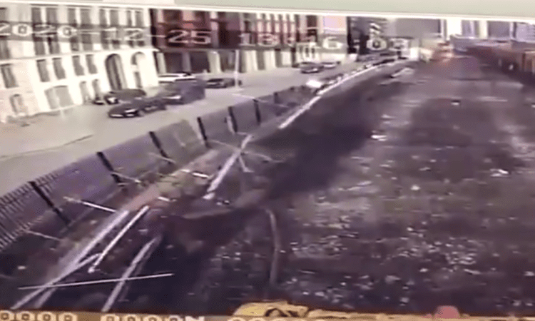 VIDEO: Wall collapse during Network Rail work on Nine Elms viaduct